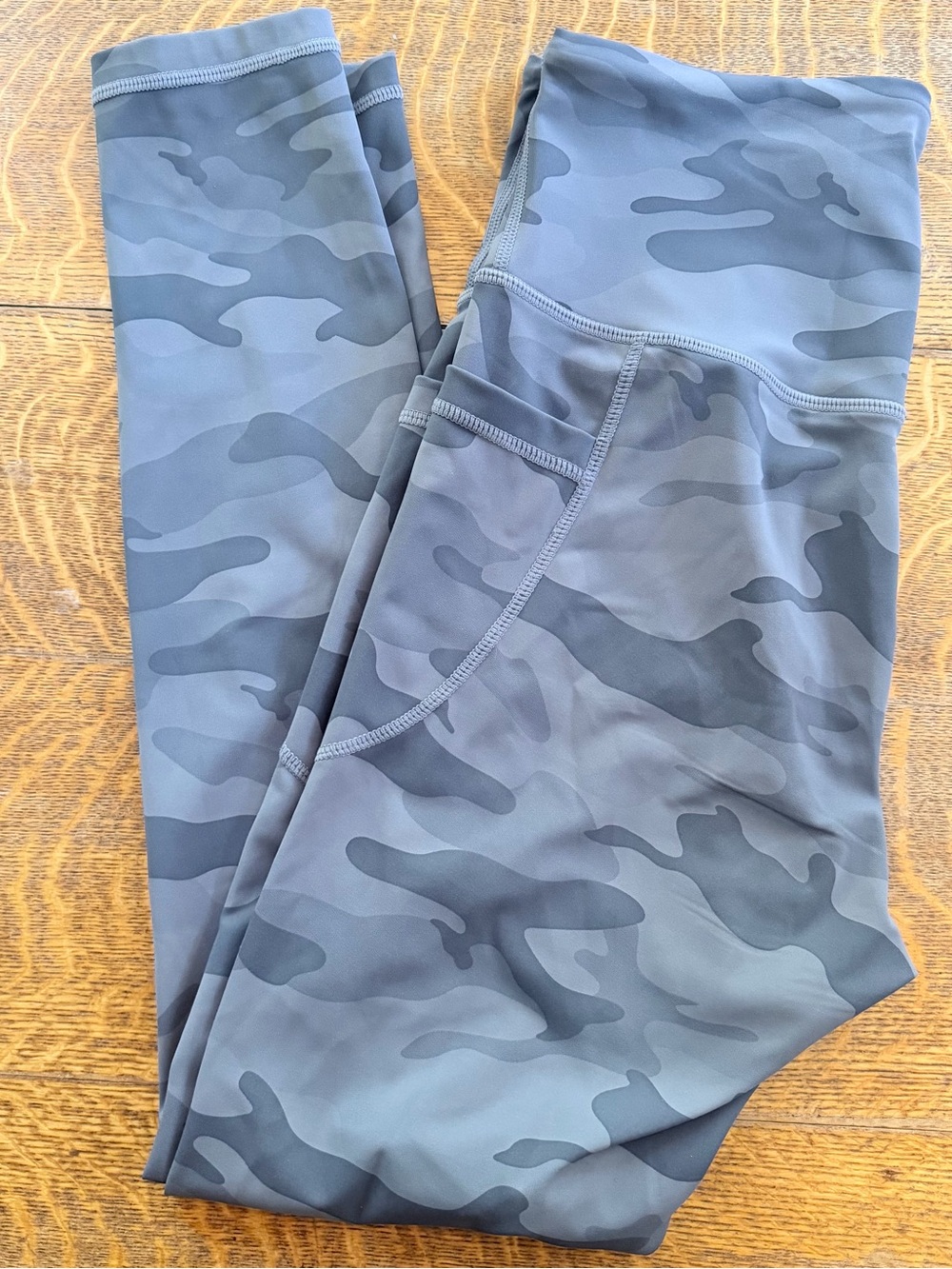 Gray Camo High-Waist Leggings